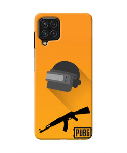 PUBG Helmet and Gun Samsung A22 4G Real 4D Back Cover