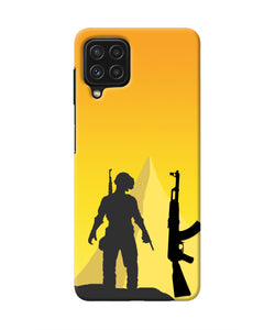 PUBG Silhouette Samsung A22 4G Real 4D Back Cover