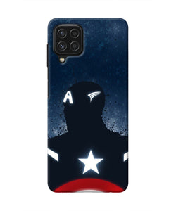 Captain america Shield Samsung A22 4G Real 4D Back Cover