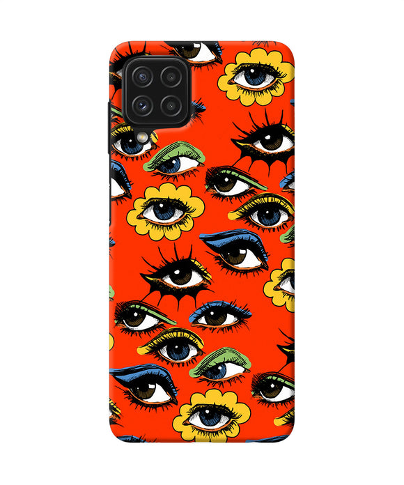 Abstract eyes pattern Samsung A22 4G Back Cover