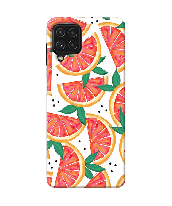 Abstract orange print Samsung A22 4G Back Cover