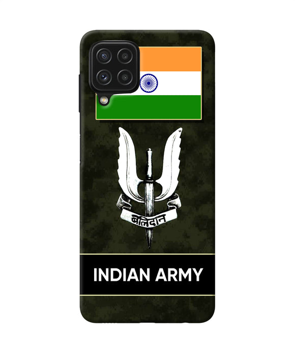 Indian flag balidan logo Samsung A22 4G Back Cover