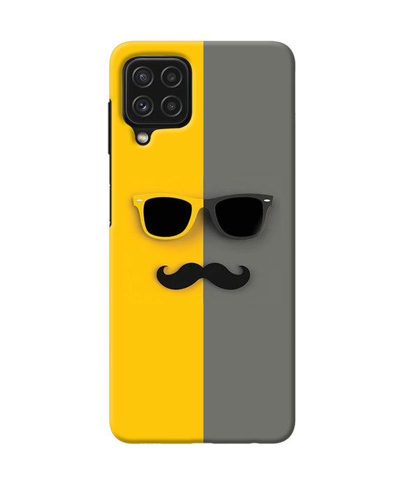 Mustache glass Samsung A22 4G Back Cover