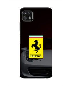 White Ferrari Samsung A22 5G Real 4D Back Cover