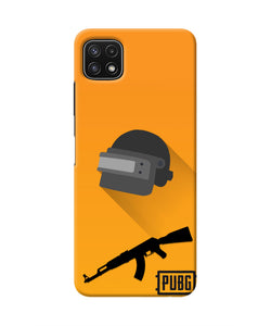 PUBG Helmet and Gun Samsung A22 5G Real 4D Back Cover