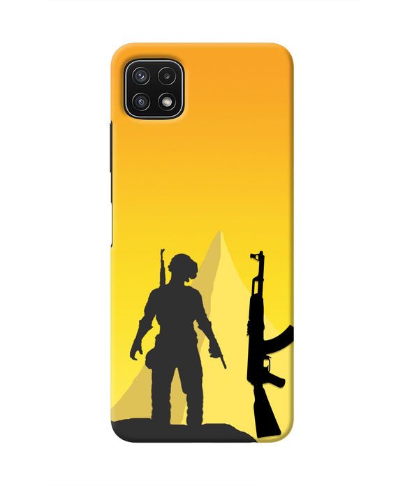 PUBG Silhouette Samsung A22 5G Real 4D Back Cover