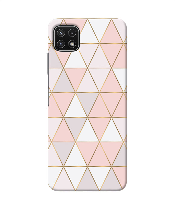 Abstract pink triangle pattern Samsung A22 5G Back Cover