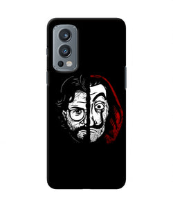 Money Heist Professor Mask Sketch OnePlus Nord 2 5G Back Cover