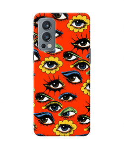 Abstract eyes pattern OnePlus Nord 2 5G Back Cover