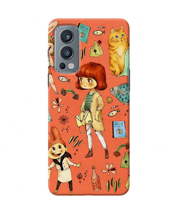 Canvas little girl print OnePlus Nord 2 5G Back Cover