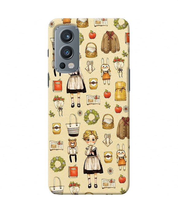 Canvas girl print OnePlus Nord 2 5G Back Cover