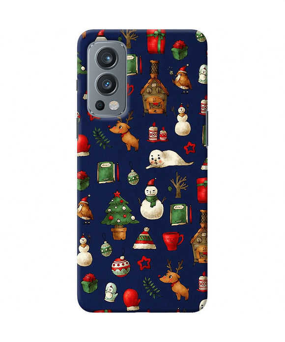 Canvas christmas print OnePlus Nord 2 5G Back Cover