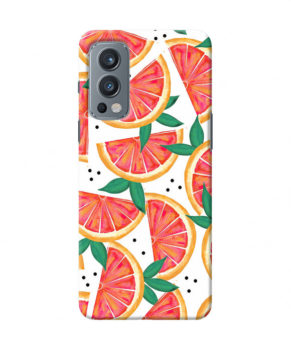 Abstract orange print OnePlus Nord 2 5G Back Cover