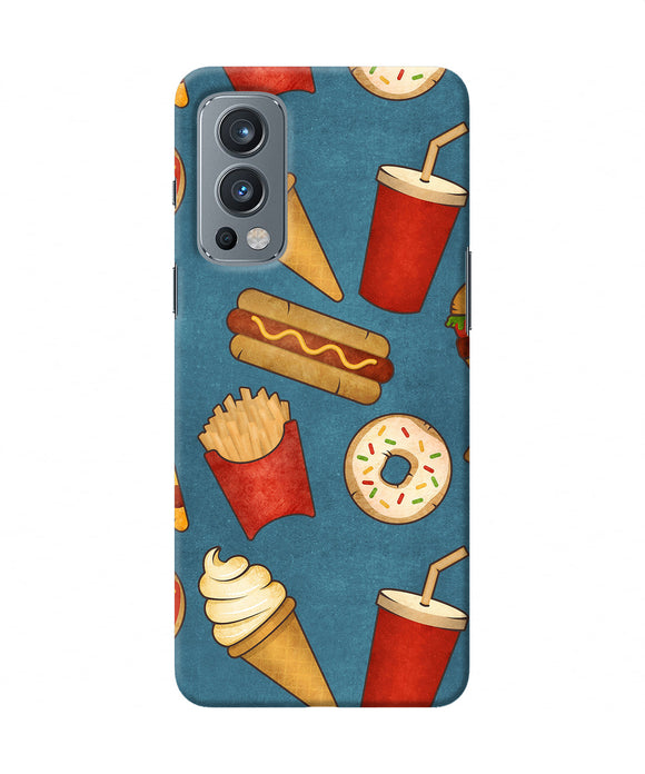 Abstract food print OnePlus Nord 2 5G Back Cover