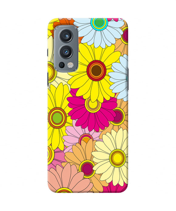 Abstract colorful flowers OnePlus Nord 2 5G Back Cover