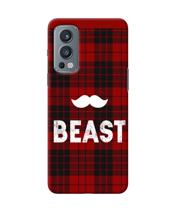 Beast red square OnePlus Nord 2 5G Back Cover