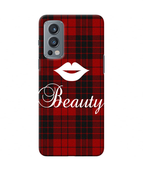 Beauty red square OnePlus Nord 2 5G Back Cover