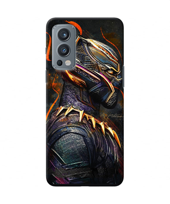 Black panther side face OnePlus Nord 2 5G Back Cover