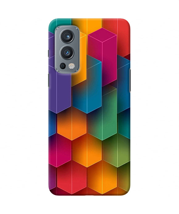 Abstract rectangle print OnePlus Nord 2 5G Back Cover