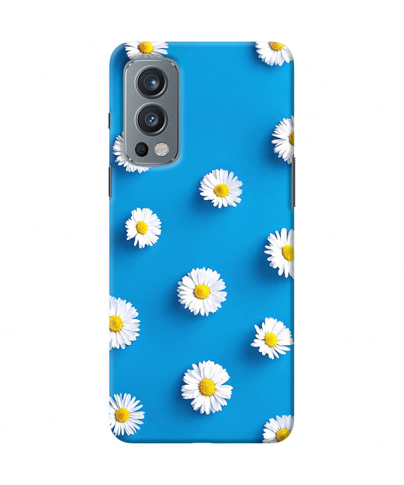 White flowers OnePlus Nord 2 5G Back Cover