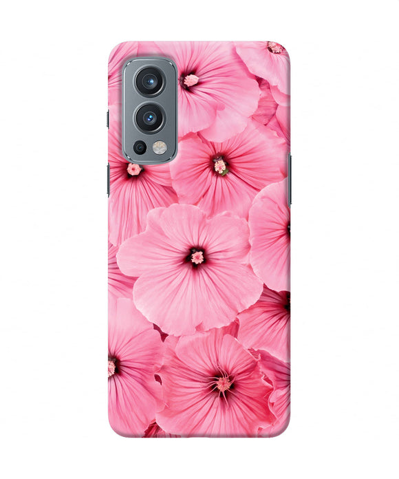 Pink flowers OnePlus Nord 2 5G Back Cover