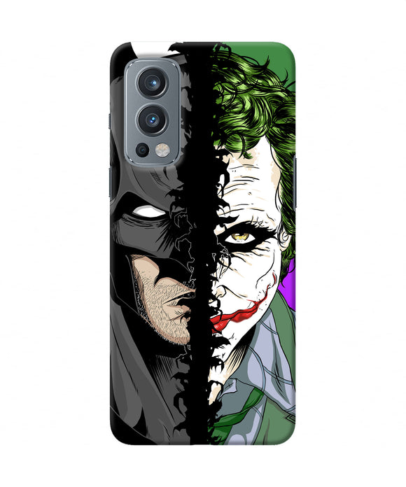 Batman vs joker half face OnePlus Nord 2 5G Back Cover