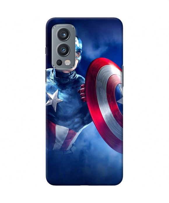 Captain america on sky OnePlus Nord 2 5G Back Cover