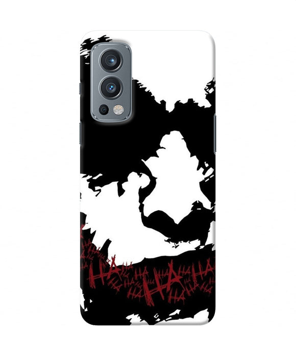 Black and white joker rugh sketch OnePlus Nord 2 5G Back Cover