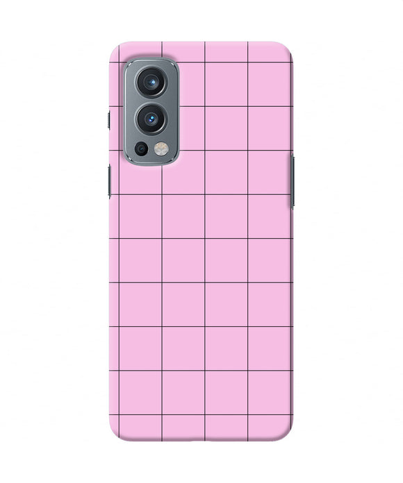 Pink square print OnePlus Nord 2 5G Back Cover