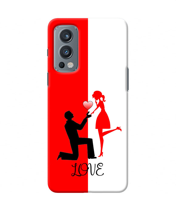 Love propose red and white OnePlus Nord 2 5G Back Cover