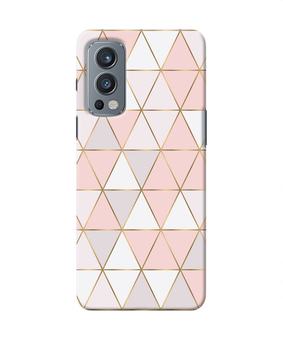 Abstract pink triangle pattern OnePlus Nord 2 5G Back Cover