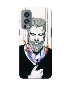 Beard man character OnePlus Nord 2 5G Back Cover