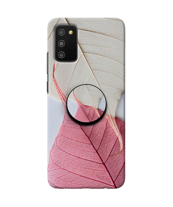 White Pink Leaf Samsung M02s/A03s Pop Case