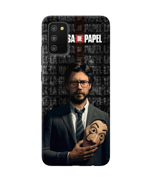 Money Heist Professor with Mask Samsung M02s/A03s Back Cover