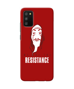 Money Heist Resistance Quote Samsung M02s/A03s Back Cover