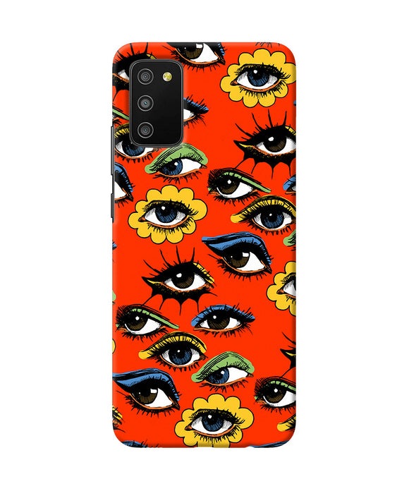 Abstract eyes pattern Samsung M02s/A03s Back Cover