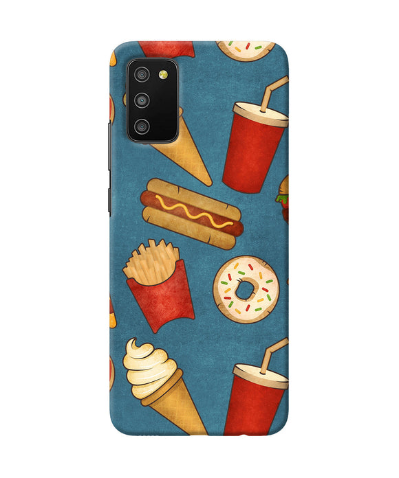 Abstract food print Samsung M02s/A03s Back Cover