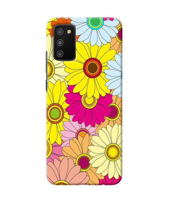 Abstract colorful flowers Samsung M02s/A03s Back Cover