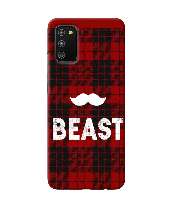 Beast red square Samsung M02s/A03s Back Cover