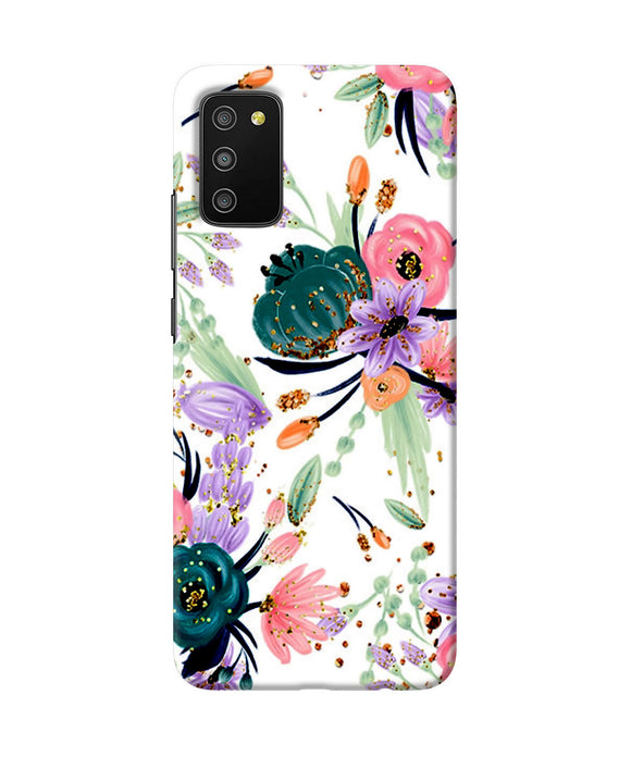 Abstract flowers print Samsung M02s/A03s Back Cover