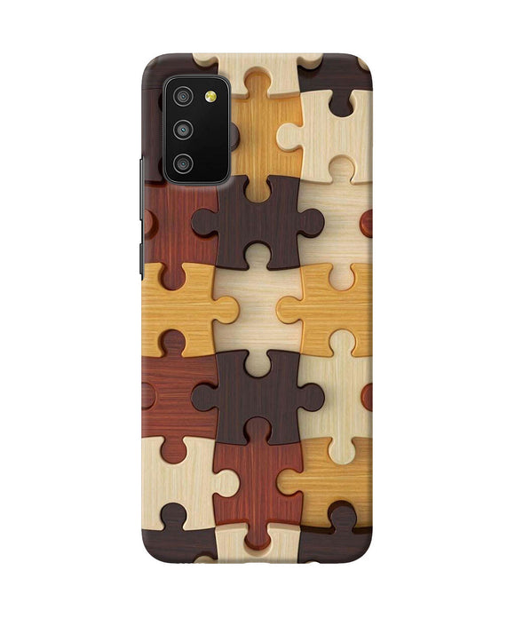 Wooden puzzle Samsung M02s/A03s Back Cover