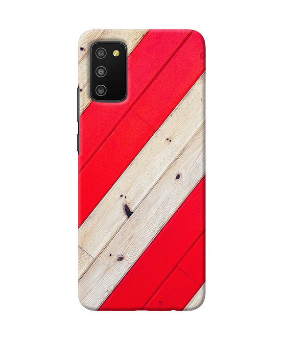 Abstract red brown wooden Samsung M02s/A03s Back Cover
