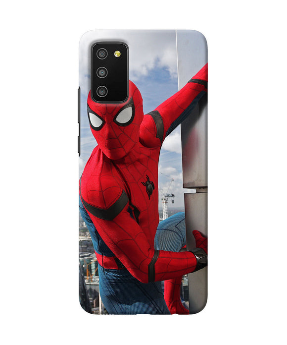 Spiderman on the wall Samsung M02s/A03s Back Cover