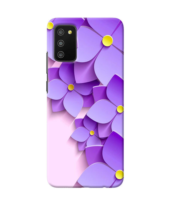 Violet flower craft Samsung M02s/A03s Back Cover