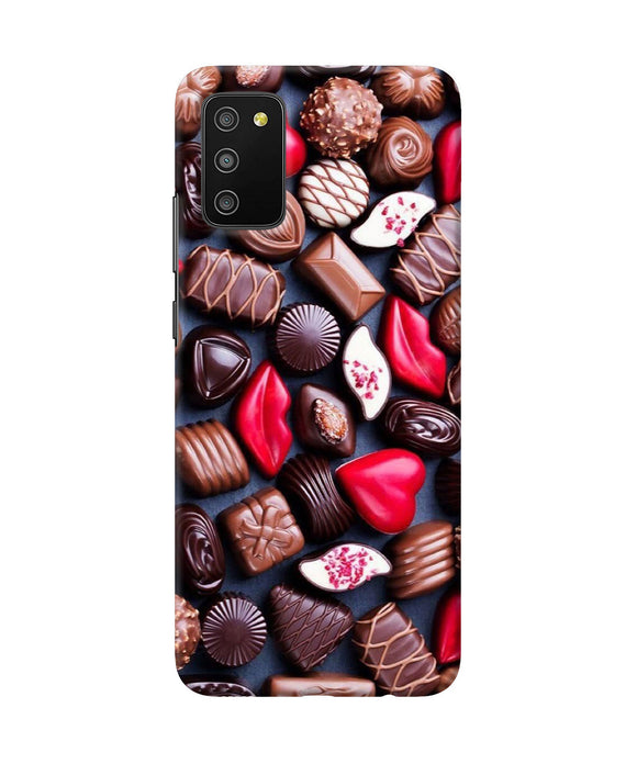 Valentine special chocolates Samsung M02s/A03s Back Cover