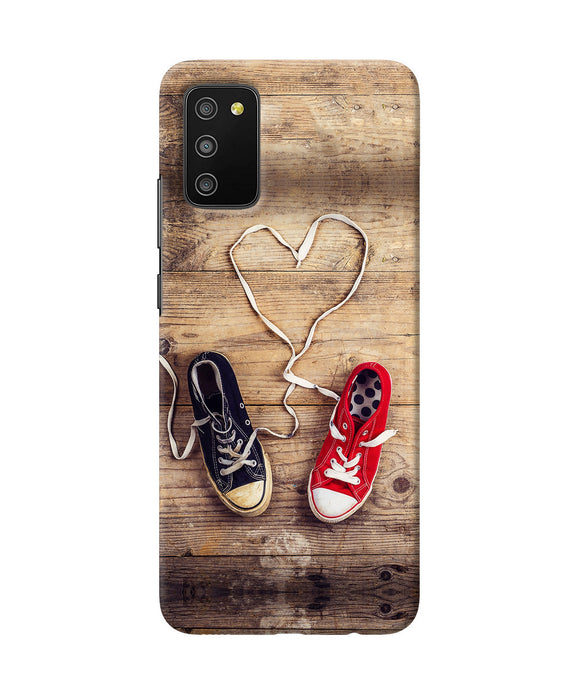Shoelace heart Samsung M02s/A03s Back Cover