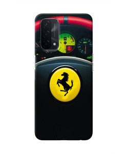 Ferrari Steeriing Wheel Oppo A74 5G Real 4D Back Cover