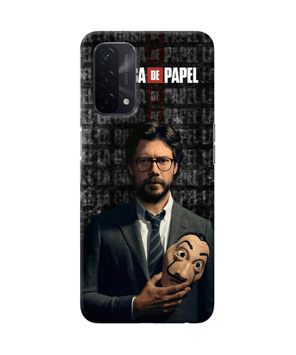 Money Heist Professor with Mask Oppo A74 5G Back Cover