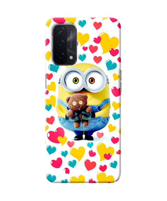 Minion teddy hearts Oppo A74 5G Back Cover