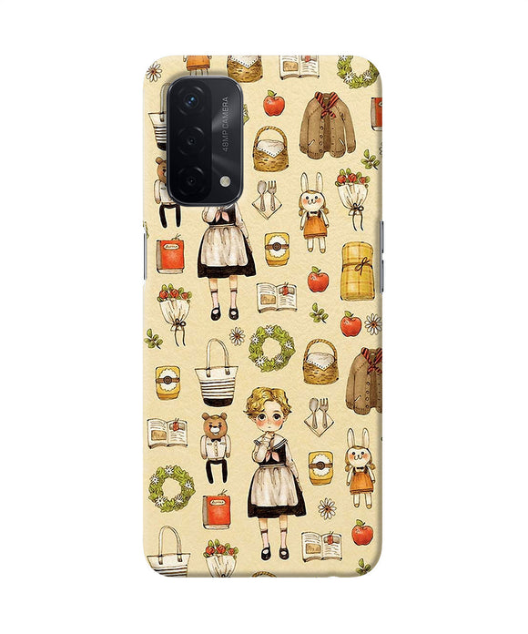 Canvas girl print Oppo A74 5G Back Cover
